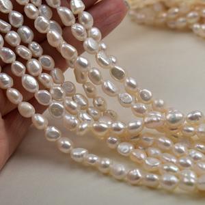 Perlas Sueltas de Agua Dulce Naturales de Forma Barroca de 6 mm del Lago Zhuji Shanxia, Producto Semiterminado - Product Image 2