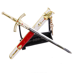 Venta al por mayor Anime periférico destino/estancia noche accesorios de Cosplay arma de Metal espada llavero - Product Image 5