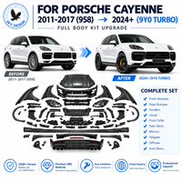 Kit Widebody 9Y0 Turbo compatible OEM pour Porsche Cayenne 2011-2017 : Pare-chocs avant et arrière, Ailes, Capot, Hayon, Jupes latérales, Rétroviseurs