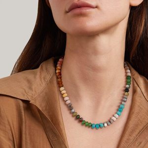 Collar <span class=keywords><strong>de</strong></span> cuentas <span class=keywords><strong>de</strong></span> ábaco colorido para <span class=keywords><strong>mujer</strong></span> y hombre, gargantilla bohemia <span class=keywords><strong>de</strong></span> playa con cierre <span class=keywords><strong>de</strong></span> oro <span class=keywords><strong>de</strong></span> 18 quilates, collar <span class=keywords><strong>de</strong></span> amazonita con gemas curativas - Product Image 2