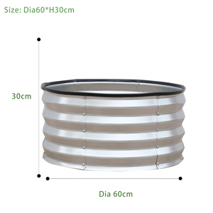 Circular Modular Galvanized Steel Raised Garden Bed Corrugated <b>Large</b> Outdoor Metal Rustproof Heavy Duty Easy-to-assemble <b>Planter</b> - Product Image 6