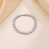 Bracelet Trèfle à Quatre Feuilles en Alliage Entièrement Sertie de Diamants, Nouvelle Tendance Européenne et Américaine, Design de Mode Luxueux, Best-seller Transfrontalier
