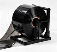 Film rétractable noir automatique en HDPE, résistant à l'humidité, en rouleau jumbo pour machine d'emballage de palettes et autocollants