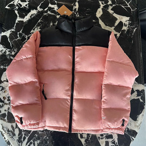 Manteau en duvet pour homme, col montant, fermeture éclair, couleur unie, épais, chaud, veste d'hiver décontractée, coupe régulière - Product Image 5