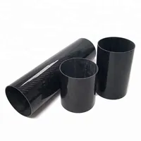 Tubes en fibre de carbone sergé 3k de grand diamètre 60/70/80mm à haute résistance pour accessoires de drone, équipements agricoles et sportifs