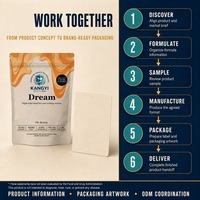 Complément Alimentaire en Poudre pour la Nuit Mélatonine L-Théanine Reishi Apigénine Magnésium Sel Marin Caramel OEM Marque Privée 180g
