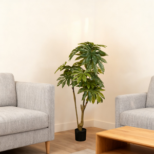 Árbol Artificial de Aralia Japonesa de Plástico Altamente Realista de 120 cm, Árbol Elegante de Hoja Perenne para Decoración del Hogar, Nifloral, Gran Venta - Product Image 4