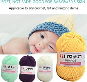 Tekstil zanaat tığ iplik tığ yumuşak karışımlı akrilik süt şönil pamuk ipliği penye yün el örgü ipliği toptan - Product Image 3