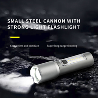 Lampe torche extérieure à zoom longue portée, haute luminosité, télescopique, portable, rechargeable, mini lampe pour le camping et la randonnée