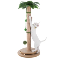 Structure d'escalade pour chat d'intérieur personnalisée en gros, avec jouet pour chat, structure en bois à gratter enroulée de corde de sisal naturelle, pour arbres à chatons