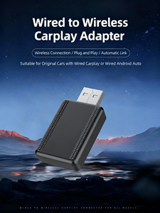 อะแดปเตอร์ CarPlay แบบไร้สาย USB อะแดปเตอร์สี่เหลี่ยมผืนผ้ารองรับ Apple CarPlay และ Android Auto USB A TO USB C รวมอะแดปเตอร์ - Product Image 3