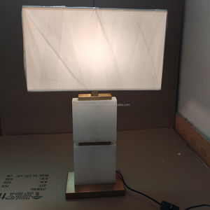 Lampe de <span class=keywords><strong>table</strong></span> décorative moderne pour hôtel, restaurant, salon, maison, chevet, or, luxe, LED, marbre, pour tables de chevet - Product Image 2