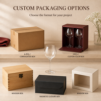 Verres à vin rouge de luxe 600 ml personnalisés, transparents, à pied fin, pour fêtes, hôtels, restaurants, bars, souvenirs de Noël