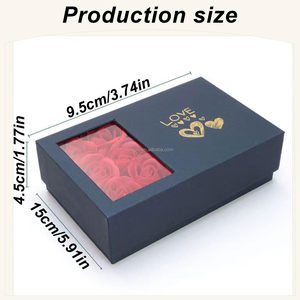 Scatole per Fiori Quadrate di Lusso Personalizzate Romantiche Rosa per San Valentino con Finestra per Fiori Stabilizzati Confezione Regalo Bomboniera Matrimonio - Product Image 3
