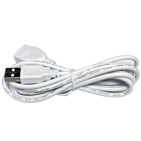 Câble d'extension USB 2.0 Type A mâle vers femelle blanc personnalisé en usine, 0,5 m, 1 m, 2 m, 3 m pour ordinateur