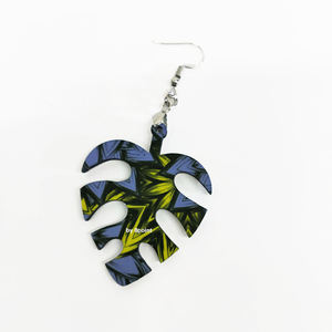 <span class=keywords><strong>Hawaï</strong></span> feuille forme BRICOLAGE sublimation blanc boucle d'oreille boucles d'oreilles en bois pas cher bijoux - Product Image 6