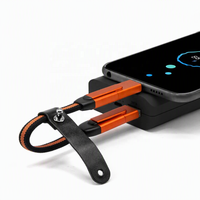 Mini Llavero 6 en 1 con Cable USB Tipo C a Tipo C de Carga Rápida de 60W para iPhone, Regalo Promocional Empresarial