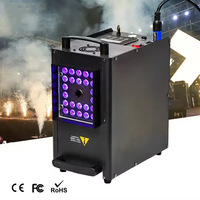 Machine à fumée à colonne de gaz Turbo Boost 1500W, jet rapide haute pression avec lumières RGB multicolores pour événements DJ et scéniques