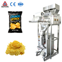 Machine d'emballage verticale automatique à double tête pour chips de pommes de terre, haute performance