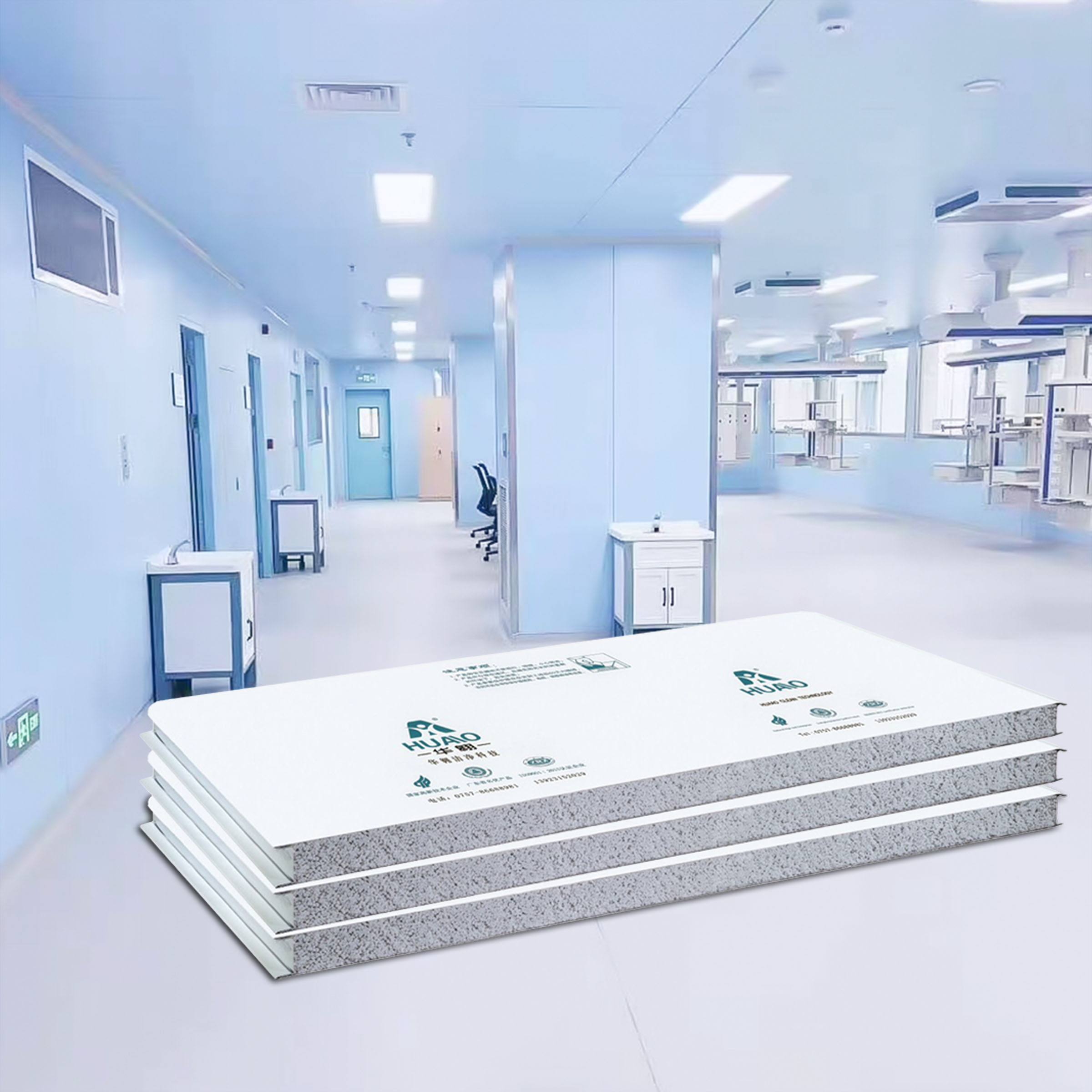 Стандартная CE огнестойкая панель EPS из силиката кальция, модульная сэндвич-панель для чистой комнаты для гостиничного здания