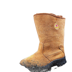 Botas de nieve de lana marrón para hombre, con tacón medio, para trabajo en invierno y uso al aire libre. - Product Image 5