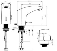 Économie d'eau automatique capteur IR contrôle de mouvement sans contact eau chaude et froide salle de bain lavabo mitigeur