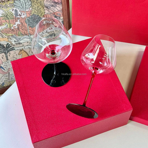 High-Legged Long Stem Eco-Friendly Crystal <b>Red</b> Wine Glass Gift Set Tall Wide-Mouth Cup Set of 2 - Product Image 3