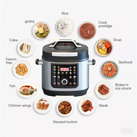 Cuisinière à pression numérique avec menu de contrôle visuel 3D, contrôle à un bouton, libération de la pression, cuisinière à pression électrique, cuiseur vapeur