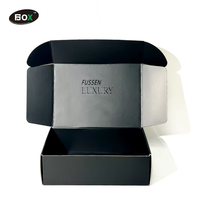 Boîte d'emballage pour perruque en papier rigide noir de qualité supérieure avec logo personnalisé, garantie de qualité, épaisseur 2 mm, gaufrage UV, doublure en éponge, écologique