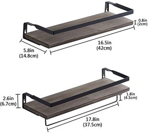 Mộc Mạc Nổi Kệ Tường Với Tường Phòng Tắm Mounted Kệ Treo Tường Bằng Gỗ Kệ Cho Nhà Bếp-Phòng Tắm-Phòng Khách - Product Image 2
