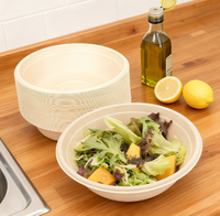 100% biologisch afbreekbare wegwerp schaal van bagasse, voedselveilig, magnetronbestendig, voor restaurant of thuisgebruik
