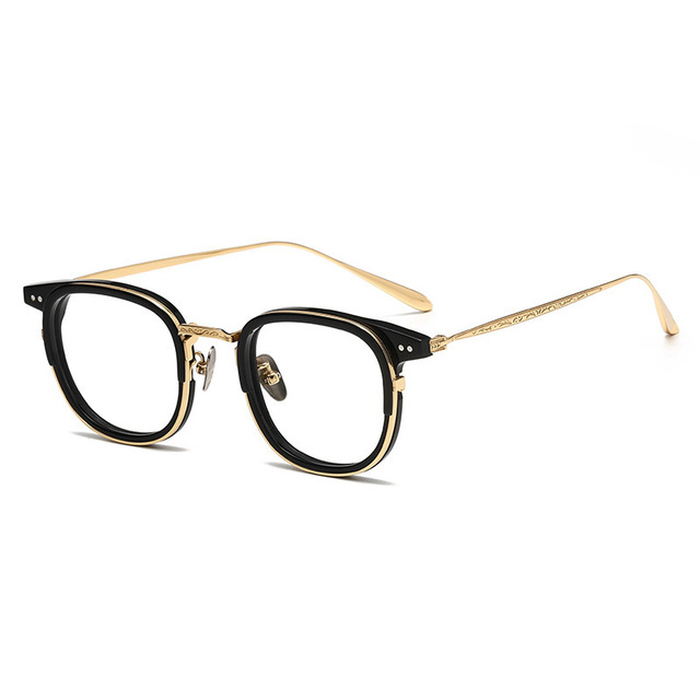 Shenzhen Punk Wide-Rim High-End Glasses Frame GD001 Full-Frame Prescription Glasses Men Personalized Designer Style Oval Shape
