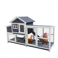 Vente en gros Nuanbei KA8015 Cage à lapins et poulailler de luxe en bois, grand modèle, extérieur, étanche, avec fermeture à poussoir