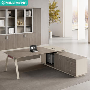 Escritorio de jefe personalizable, de lujo discreto, escritorio de oficina sencillo y moderno, escritorio de gerente, combinación de escritorio y silla para supervisor - Product Image 4