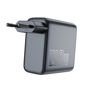 Chargeur mural compact électrique avec écran TFT intelligent, compatibilité multi-protocoles, chargeur GAN 140W avec affichage numérique - Product Image 1