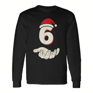 Six Seven 67 Meme Christmas T-shirt a maniche lunghe coordinata con abbigliamento natalizio per la famiglia - Product Image 2