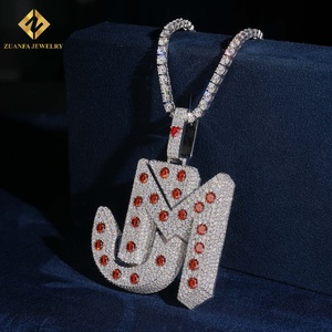 Hip Pop Moissanite Jewelry <b>Iced</b> <b>Out</b> Pendant 925 Silver Moissanite Custom Pendant Sparkling jewelry - Product Image 2