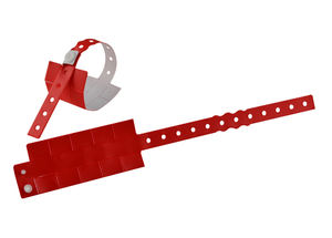 Logotipo personalizado Festival Evento impermeable desechable vinilo plástico PVC pulsera con pestañas - Product Image 4