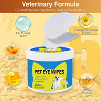 Lingettes rondes personnalisées hypoallergéniques sans alcool pour animaux de compagnie pour les yeux