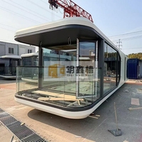 Kiosque commercial modulaire en conteneur Apple Cabin à double étage, café portable, cabine de vente au détail