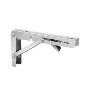 Support mural pliant en L en acier inoxydable épaissi, modèle de support de rangement à neuf points d'ancrage pour étagère triangulaire - Product Image 5