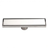 Siphon de sol rectangulaire OEM moderne en acier inoxydable chromé 80*300mm, insert de carrelage pour salle de bain, anti-odeur, douche dissimulée, cuisine