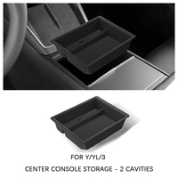 Boîte de rangement pour console centrale en ABS floqué pour Tesla Model 3 Highland Y Juniper, accessoires de rangement, kit intérieur