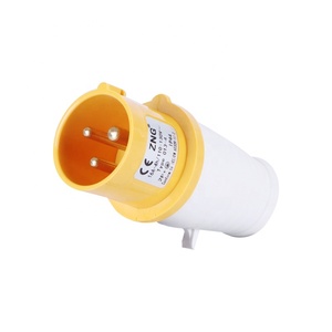 Phích cắm công nghiệp IP44 chuẩn Anh, 2P+PE, 3 chân, 110V, 16A, loại đực, tiếp đất 4H, mã ZNG-013-4 - Product Image 3