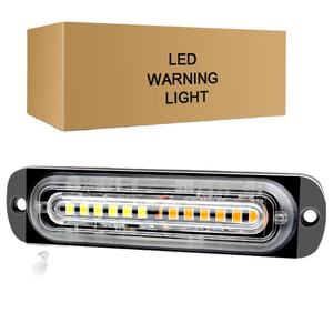 12V 24V 12Led stroboscopique voyant d'avertissement calandre <span class=keywords><strong>clignotant</strong></span> barre lumineuse voiture balise lampe ambre rouge bleu blanc camion côté marque - Product Image 6