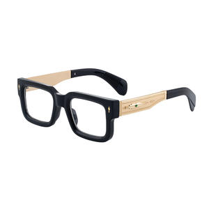 Gafas de Sol Cuadradas para Hombre ZS-98356B, Montura Negra de PC, Protección UV400, Detalles Metálicos, Estilo Retro - Product Image 2