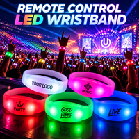 Bracelet LED programmable RFID avec logo personnalisé Sincen, clignotant RVB, interaction avec la foule lors de concerts en direct, ambiance événementielle, télécommande