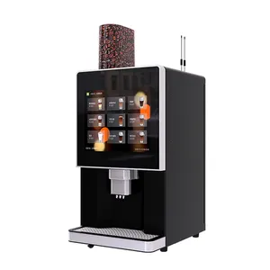 Hot Sell 2023 Touch Screen Coin Cash Card Reader MDB Supported Espresso Cappuccino Latte Bean to Cup Coffee Vending Machine