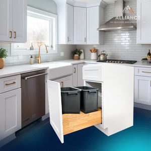 Poubelle de cuisine à fermeture douce B18GC |   En stock pour expédition immédiate |   États-Unis Armoires de cuisine basiques abordables style Shaker - Product Image 1