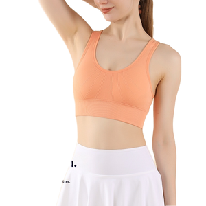 Women's Comfortable Strapless Racerback Sports <b>Bra</b> with High Support Breathable Four-Way <b>Stretch</b> Spandex/Nylon Material - Product Image 1
